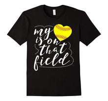 My Heart Is on That Field Softball Shirt Funny Softball Mom