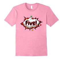 5th Birthday Age Five Comic Superhero Shirt