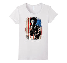 Jimi Hendrix Distressed American Flag Graphic T-Shirt