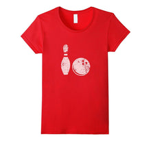 Bowling Shirt, Distressed Faded Ball and Pin Bowler Gift