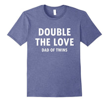 Mens Double the Love Dad of Twins T-Shirt
