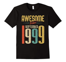 Awesome Since September 1999 T-Shirt Funny 18th Birthday Tee
