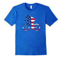American Flag Cycling T-Shirt Cool Bicycle Casual Top Tee