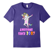 Awesome Since 2007 Birthday Girl Unicorn Dab Tshirt