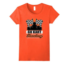 Go Kart Racing Funny Orange Silhouette T-Shirt