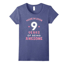 Made in 2008 Awesome Cute T-Shirt Funny 9th Birthday Gift