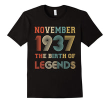 November 1937 the Birth of Legends Birthday T-Shirt