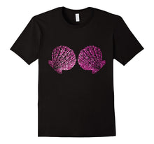 Funny Mermaid Birthday Party T Shirt With Pink Shells