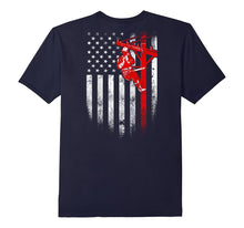 Mens Lineman Shirts Lineman American Flag T Shirt