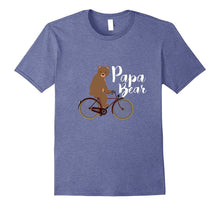Mens Papa Bear on a Bicycle T-Shirt - Tee for Cycling Dad Father