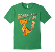 3rd Birthday Dinosaur Gift T-Shirt Roarrrrr I'm 3 Years Old