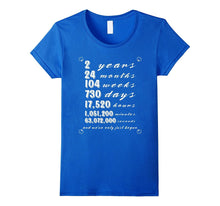 2nd Wedding Anniversary Tee Shirt Marriage Gift for Couples