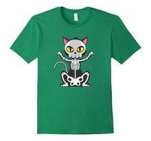 Halloween Cat With Skeleton Tshirt Funny for Men, Women, Kid