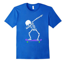Halloween Dabbing Skeleton SKATEBOARD T-Shirt Dab Skater Tee