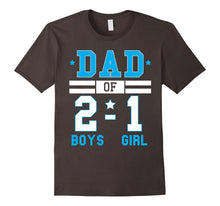 Men's Dad of Two Boys and One Girl Football Score Style Shirt