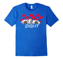 Race Car 8th Birthday T-Shirt Eight Year Old Boy Party