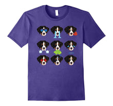 Nine Emoji Bernese Mountain Dog Emotion Face T-Shirt Gift