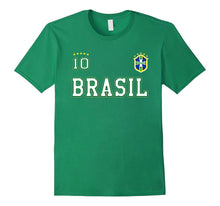 2 SIDED Brazil Soccer Tshirt With Number 10 Sports Apparel