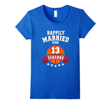 13th Wedding Anniversary T-Shirt Basketball Couple Gift Tee