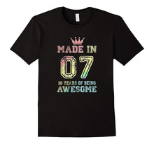 10th Birthday Gift Made in 2007 Awesome Rainbow T-Shirt