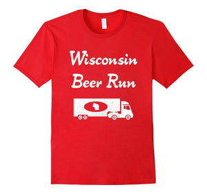 "Wisconsin Beer Run" Awesome Sconnie Booze Drinking T-Shirt