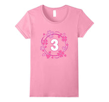 Cute Clover Hearts 3rd Birthday T-Shirt Pink Flower Art Gift