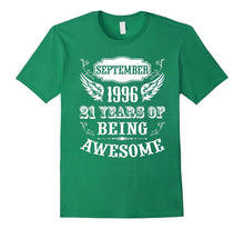 21st Birthday Gift September 1996 21 Years Old Vintage Tee