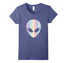Alien Head T Shirt-Holographic Glow Effect