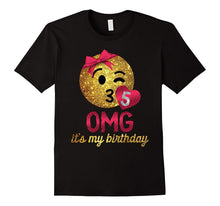 OMG It's My Birthday Emoji Shirt - Girls 5th Birthday Shirt