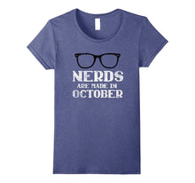 Nerds Are Made in October! Retro Distressed Birthday Gift