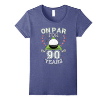 Funny 90th Birthday Golfer T-Shirt on Par for 90 Years Golf