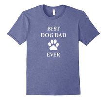 Cool Fathers's Day Best Dog Dad Ever With Paw T-Shirt