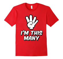 4 Year Old Birthday Tshirt - Funny I'm This Many Kids TShirt