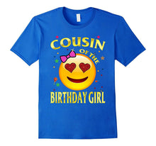 Cousin of the Birthday Girl Emoji T-Shirt Gift for Cousin