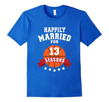 13th Wedding Anniversary T-Shirt Basketball Couple Gift Tee