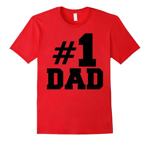 #1 Dad T-Shirt, Number One Dad Gift for Fathers Day