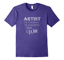 Artist and Wine Funny Novelty TShirt, T Shirt, T-Shirt