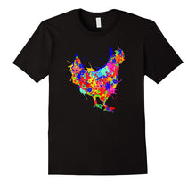 Chicken T-Shirt Watercolor Splash Chickens Graphic Tshirt