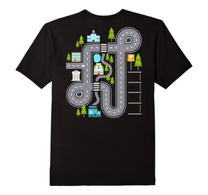 "PLAY CARS ON DADDY'S BACK!" Gift T-Shirt for Dad & Kids