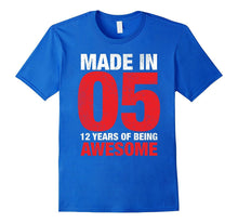 12th Birthday Gift T-Shirt Made in 05 Tee 12 Yrs Old Gift