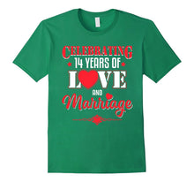 14th Wedding Anniversary Gift. Meaning T-Shirt for Couple.