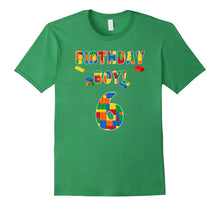 Building Block Birthday Boy Turning 6 T-Shirt