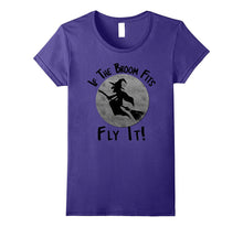 Halloween T-Shirt if the Broom Fits Ride It Witch Shirt