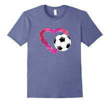 I Love Soccer Heart & Ball T-Shirt for Girls Teens & Women