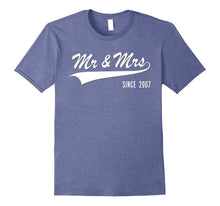10th Wedding Anniversary Gift Mr and Mrs Since 2007 Tshirt