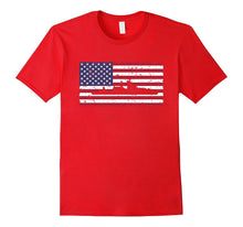 American Flag Naval Ship T-Shirt Patriotic Unisex Top Tee