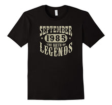 32 Years 32nd Birthday September 1985 Birth of Legend TShirt