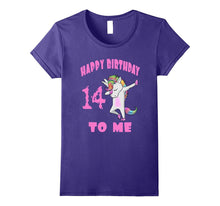 Happy Birthday to Me Fourteenth Birthday Unicorn Dab Tshirt