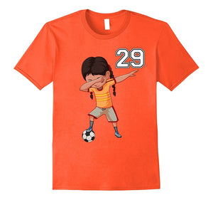 #29 Soccer Shirt Girls Funny Dabbing Dab Dance Soccer Ball