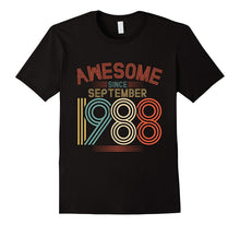 Awesome Since September 1988 Funny T-Shirt 29th Birthday Tee